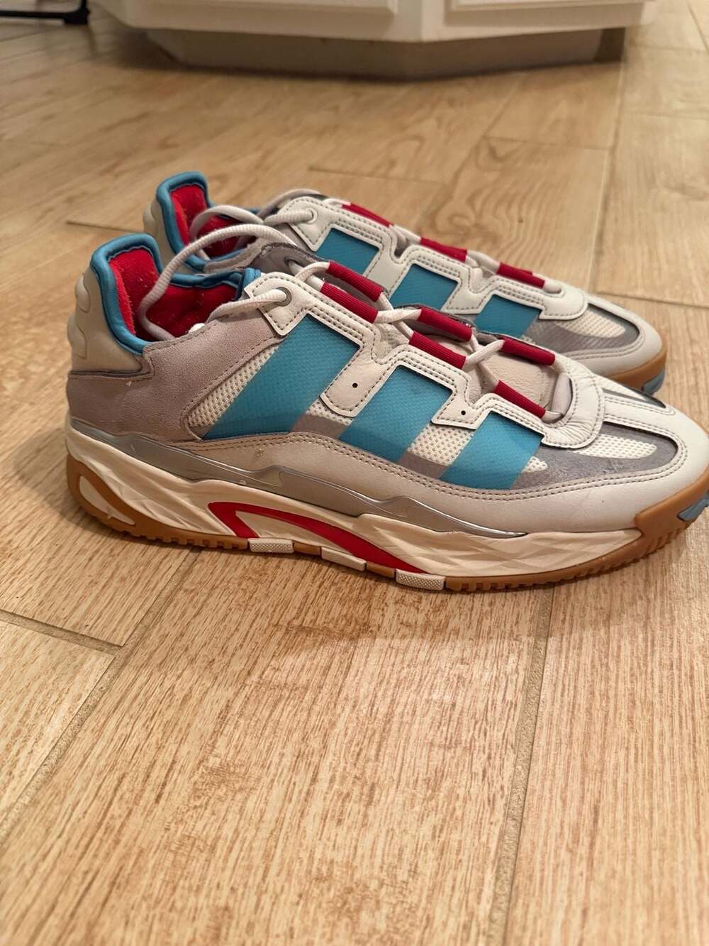 Adidas Originals Niteball 'Crystal White Preloved Blue' Sneakers FZ5798